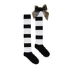 TWINSET Striped Thigh-high Socks With Bow kids socks and tights TWINSET   