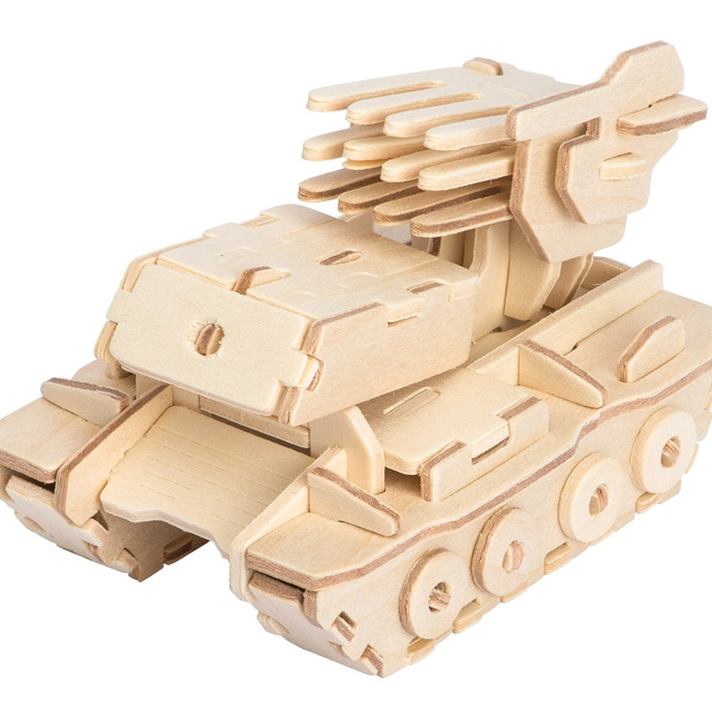 Hands Craft DIY 3D Wooden Puzzle 6 ct, Military Vehicles-JP2B6Hands Craft DIY 3D Wooden Puzzle 6 ct, Military Vehicles-JP2B6