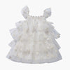 Petite Hailey Daisy Layered Dress White kids dresses Petite Hailey   
