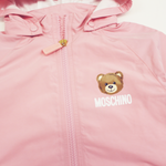 Moschino Baby Bear Toy Rattle Hooded Jacket Pink
