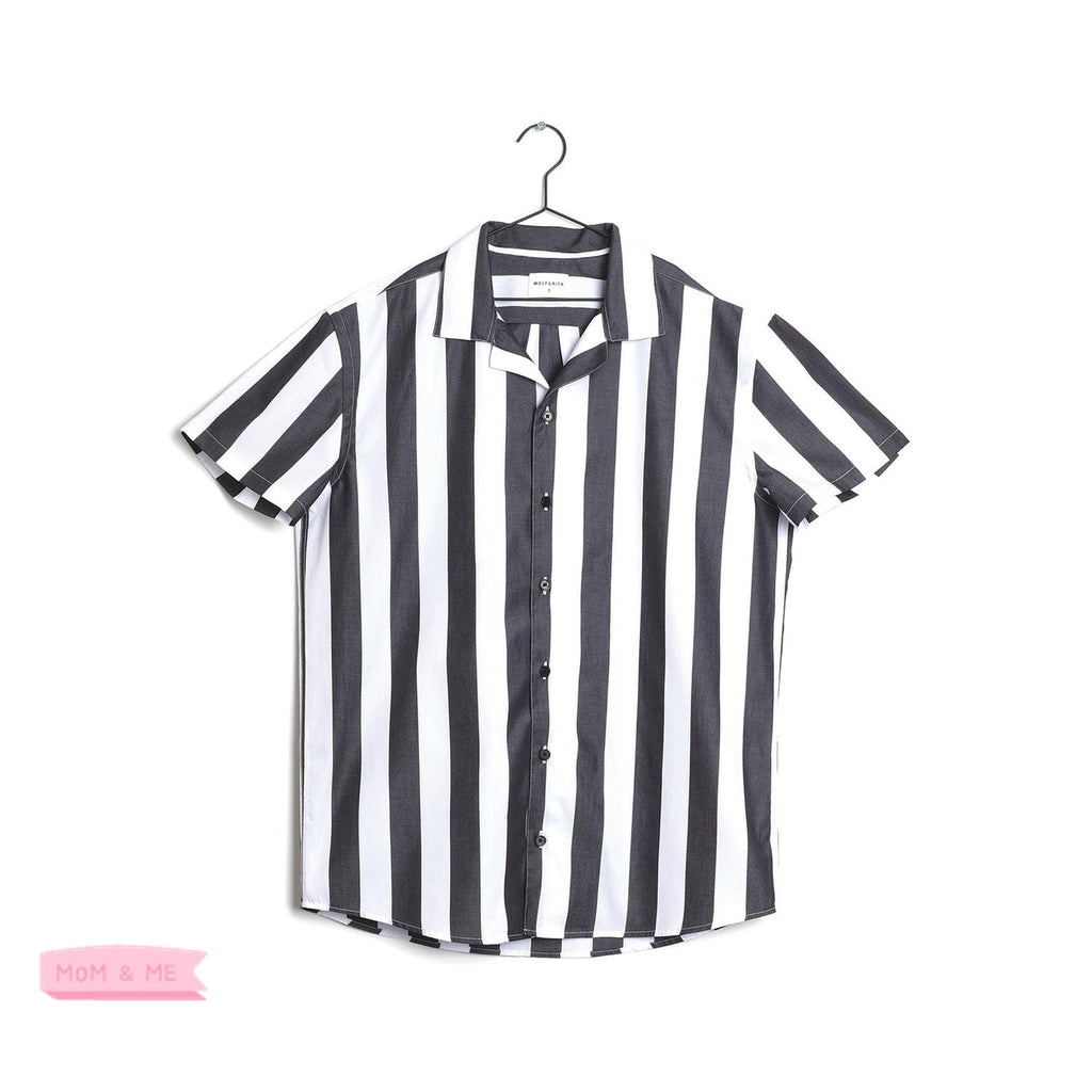 Wolf and Rita Bruno White Stripes Man Shirt men shirts Wolf and Rita   