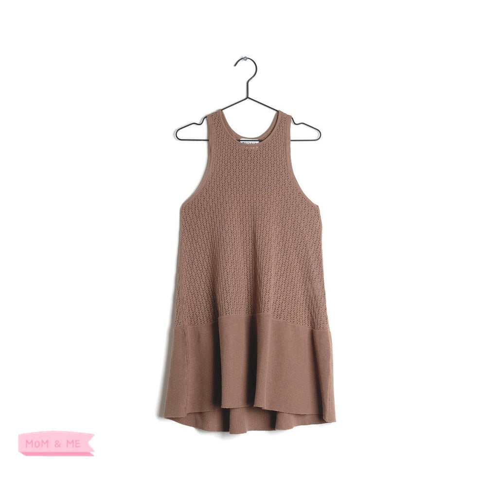 Wolf and Rita Andreia Pale Brown Dress Cover up kids dresses Wolf and Rita   