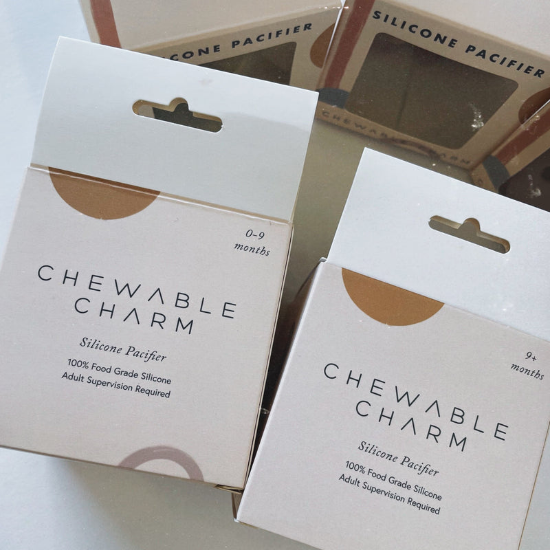 Chewable Charm 2 Pack Pacifier | Sage + Almond baby pacifier chewable charm   