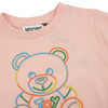 Moschino Kids Rainbow Teddy Logo T Shirt Pink