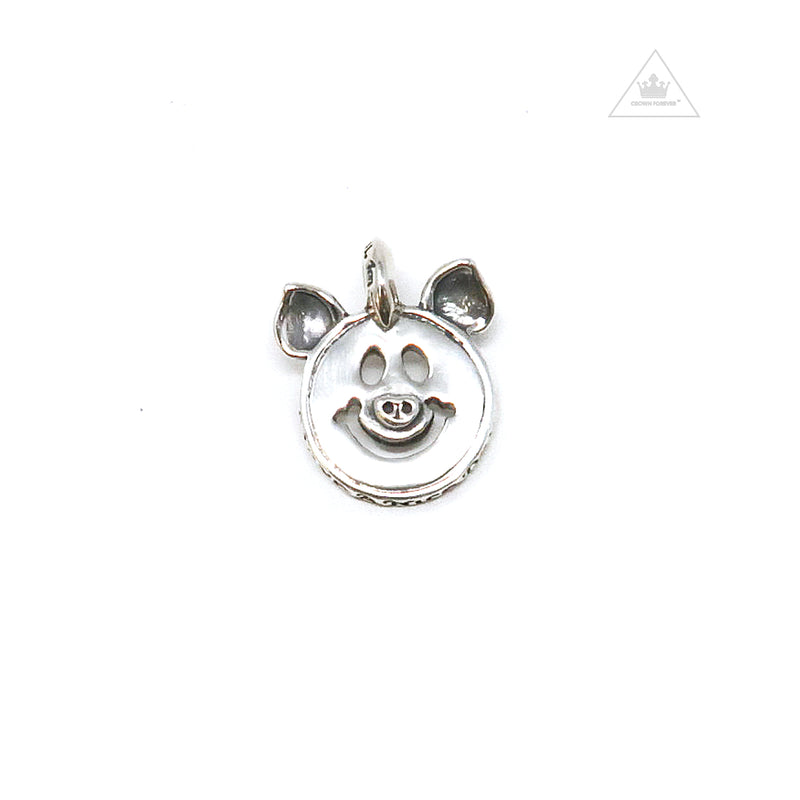 Bill Wall Leather Happy Face Charm with Pig Ears C382 Pendant/Necklace Bill Wall Leather   