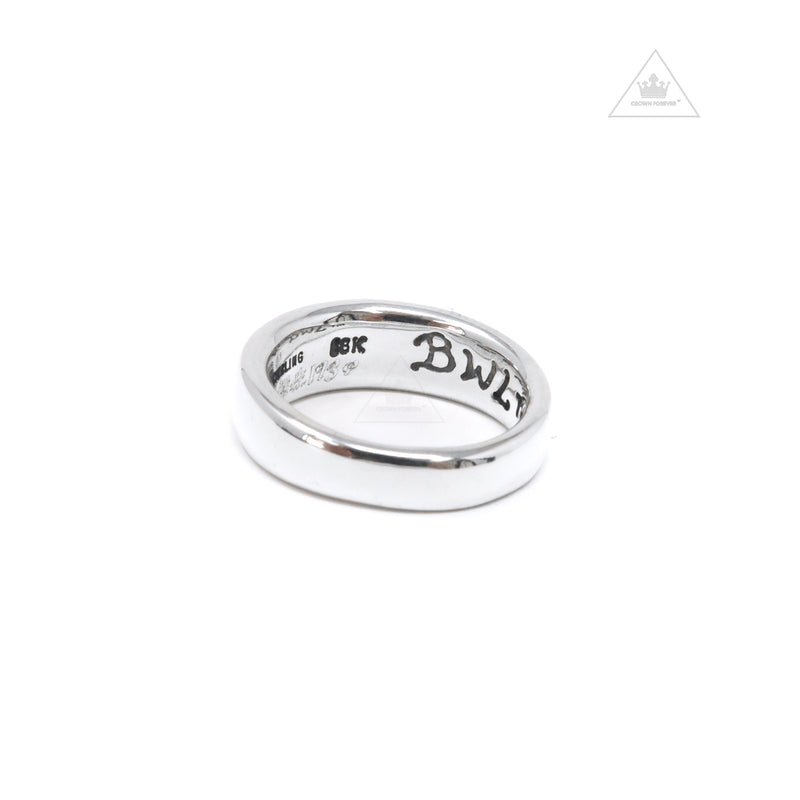 Bill Wall Leather Smooth C-Cross Ring with 18K Gold Cross RING Bill Wall Leather   