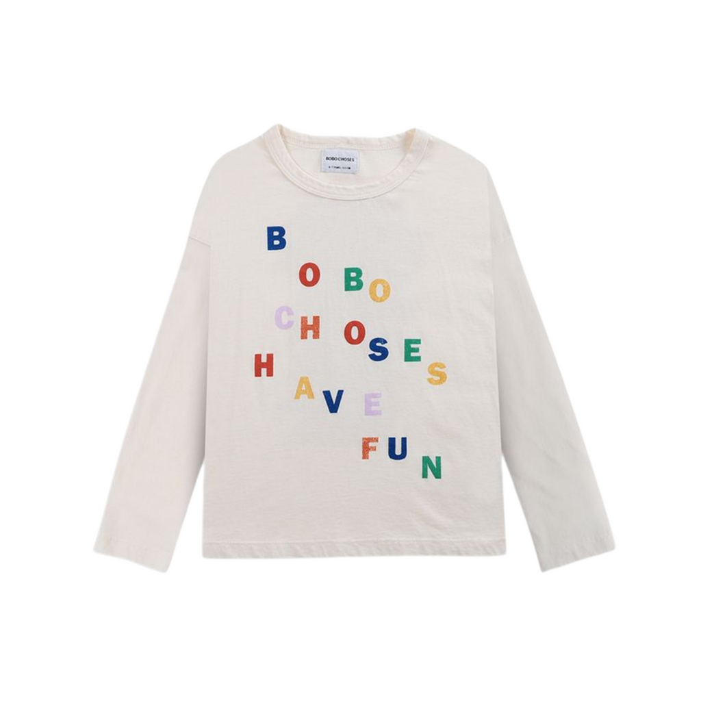 Bobo Choses Fun Collection Have Fun long sleeve T-shirt kids long sleeve t shirts Bobo Choses   