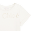 Chloé Kids Perforated T Shirt Off White