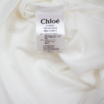 Chloé Kids Girls White Logo Print Long Sleeve T-Shirt kids long sleeve t shirts Chloé Kids   