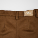 Chloé Kids Girls Brown Faux Suede Shorts kids shorts Chloé Kids   