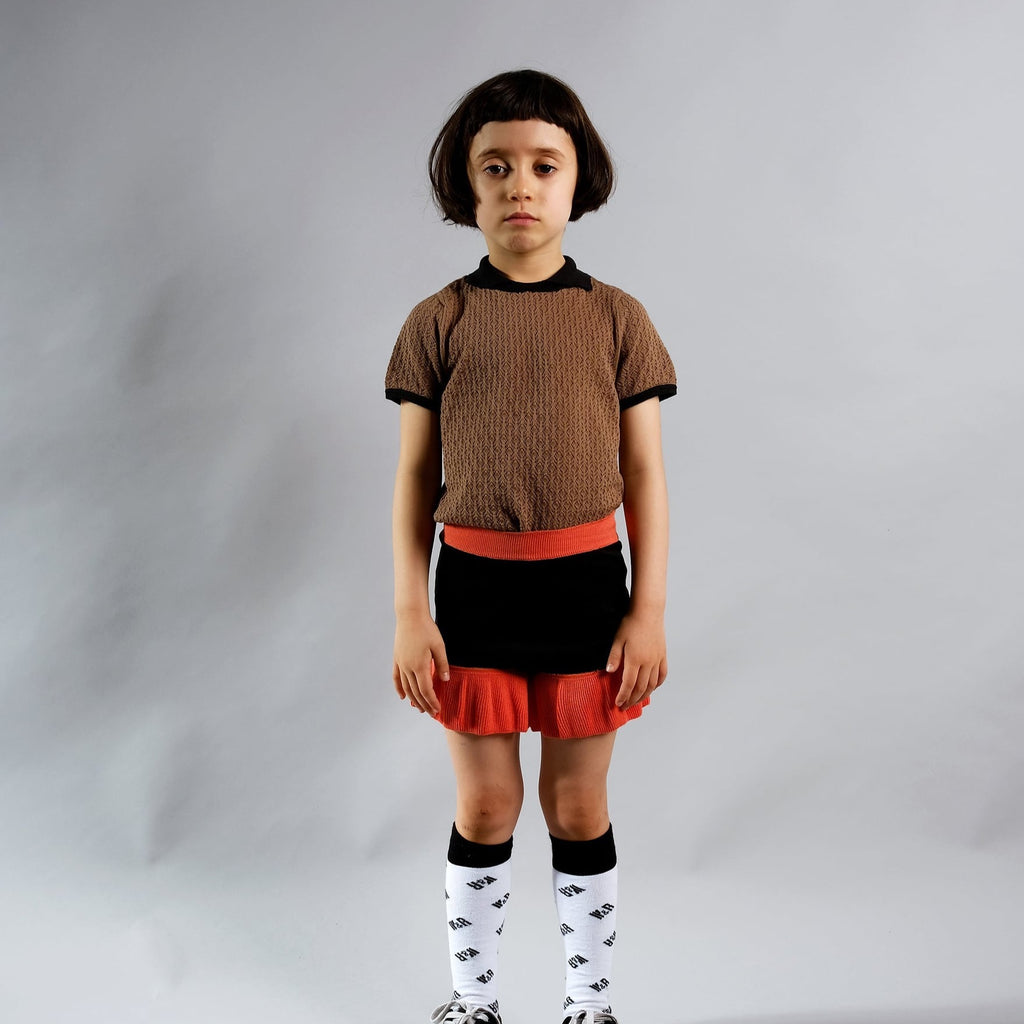 Wolf and Rita Sara Pale Brown T Shirt kids tops Wolf and Rita   