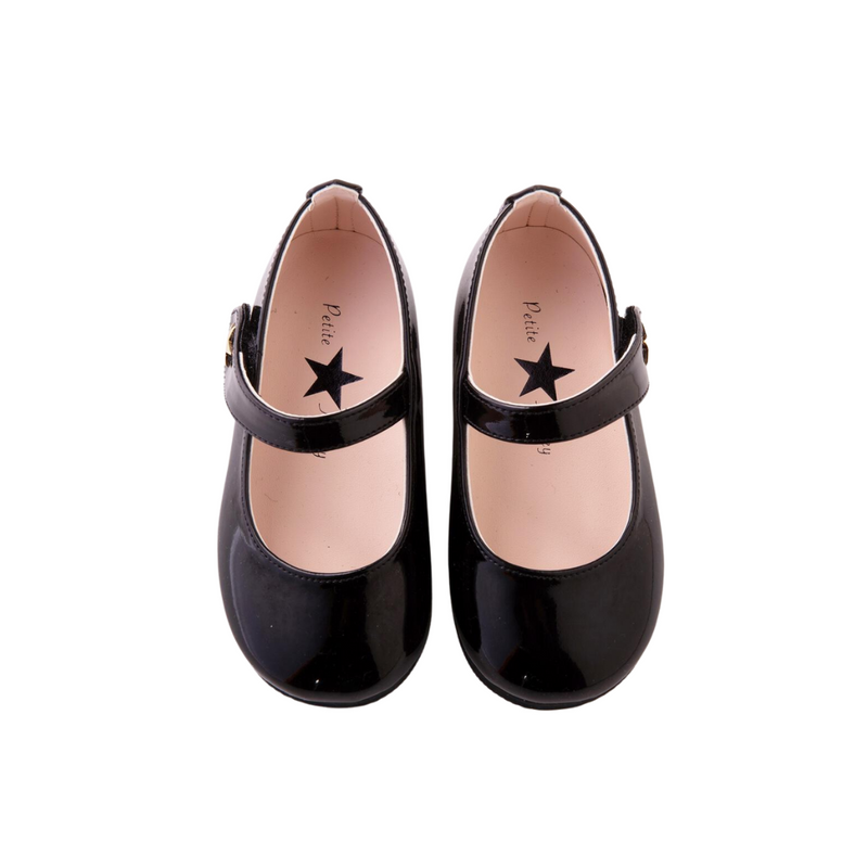 Petite Hailey Patent MaryJane Shoes Black