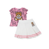 Moschino Kid Toy Bear All Over Print Tee And Skirt kids tops+bottoms sets Moschino   