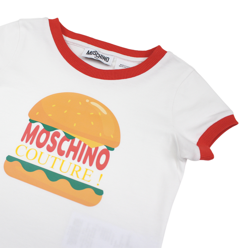 Moschino Kids Girls Burger T Shirt Mini Me kids T shirts Moschino   