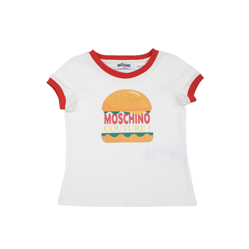 Moschino Kids Girls Burger T Shirt Mini Me kids T shirts Moschino   