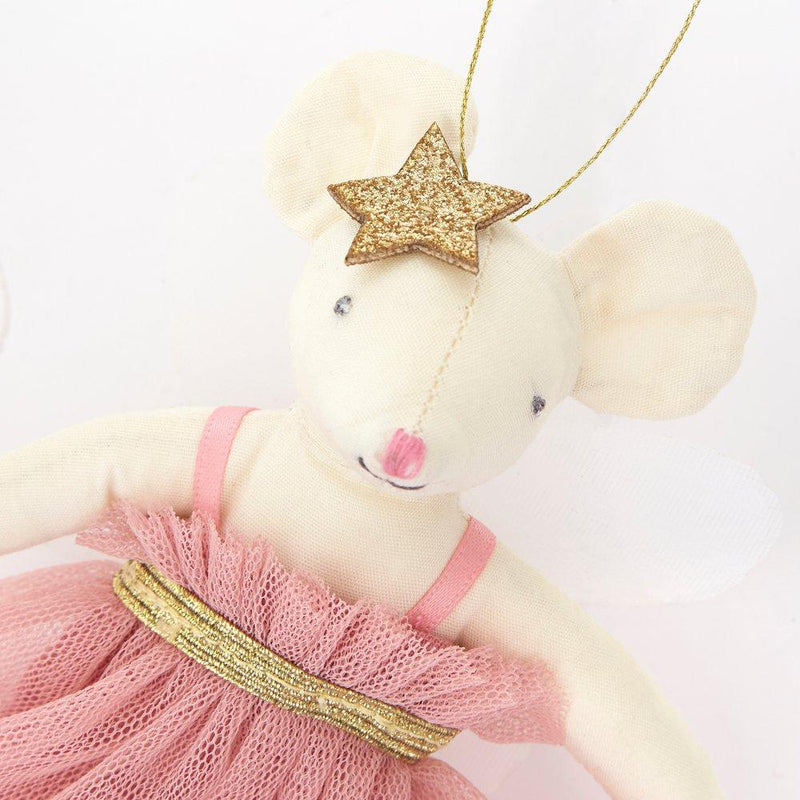 Meri Meri Pink Pompom Mouse Decoration Ornament kids gifts Meri Meri   
