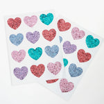 Meri Meri Rainbow Glitter Heart Stickers (x 8 sheets) kids party Meri Meri   