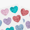 Meri Meri Rainbow Glitter Heart Stickers (x 8 sheets) kids party Meri Meri   