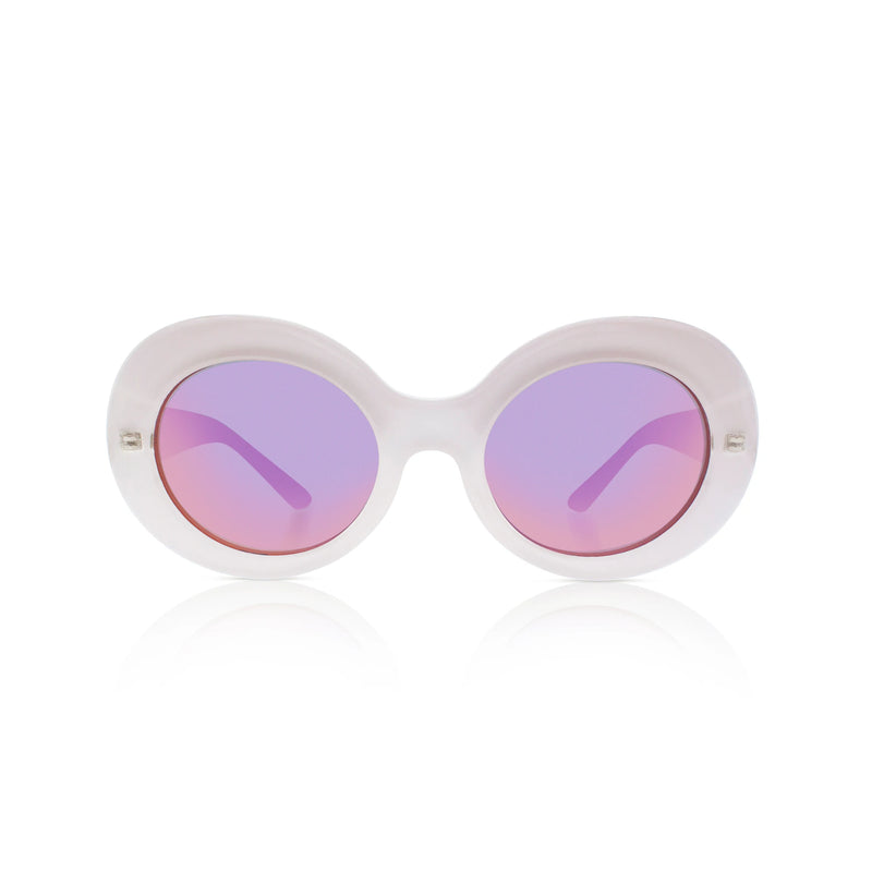 Sons + Daughters Eyewear Kurt  w/Mirror Sunglasses-Crystal Creme kids sunglasses Sons + Daughters Eyewear   