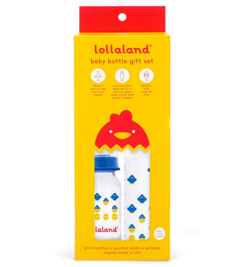 Lollaland Glass Baby Bottle Gift Set Three Colors Cup Lollaland   