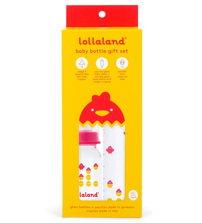 Lollaland Glass Baby Bottle Gift Set Three Colors Cup Lollaland   