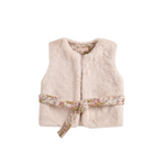 Louise Misha Eva Reversible Vest  Cream - Cream French Flowers kids vests Louise Misha   