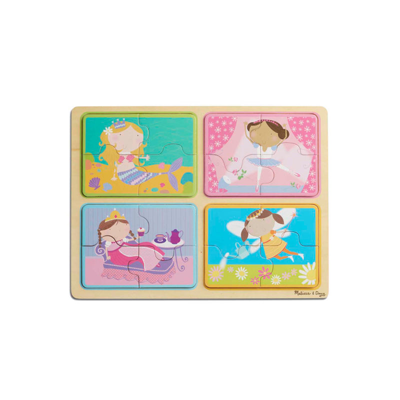 Melissa & Doug Natural Play Wooden Puzzle: Little Princesses Melissa Doug Toy Melissa & Doug   
