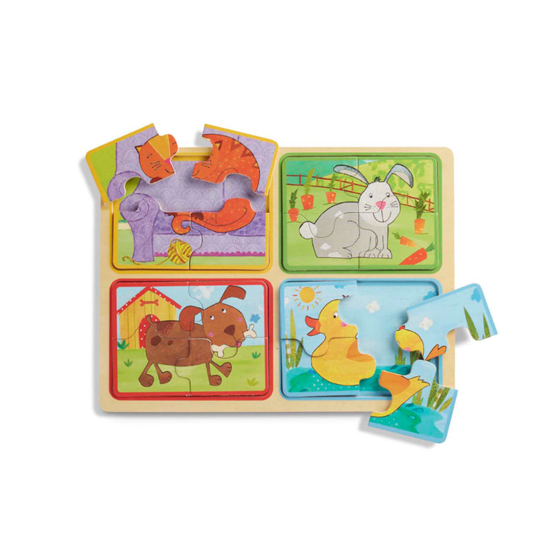Melissa & Doug Natural Play Wooden Puzzle: Playful Pals kids toys Melissa & Doug   
