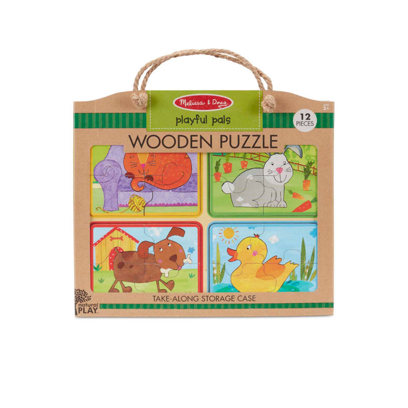 Melissa & Doug Natural Play Wooden Puzzle: Playful Pals kids toys Melissa & Doug   
