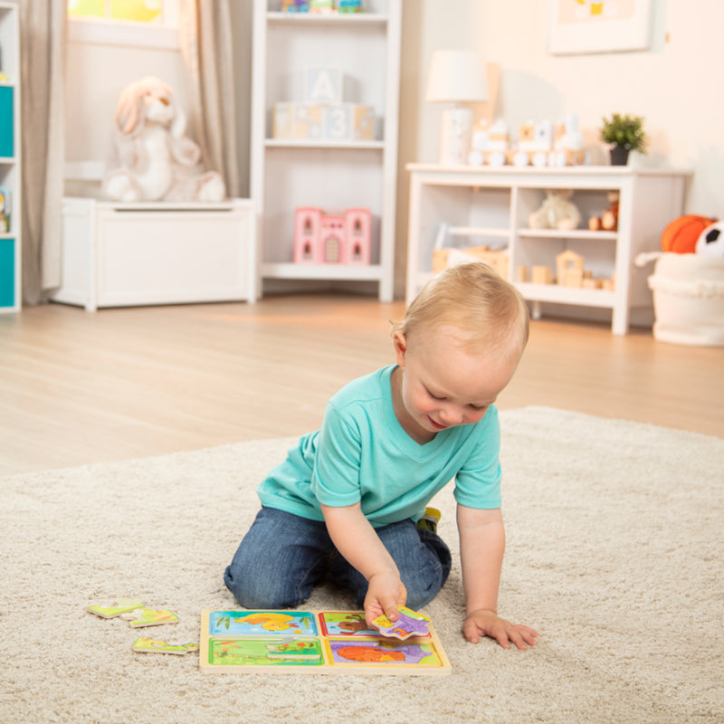 Melissa & Doug Natural Play Wooden Puzzle: Playful Pals kids toys Melissa & Doug   