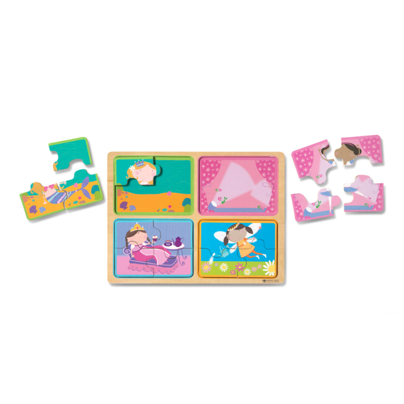 Melissa & Doug Natural Play Wooden Puzzle: Little Princesses Melissa Doug Toy Melissa & Doug   
