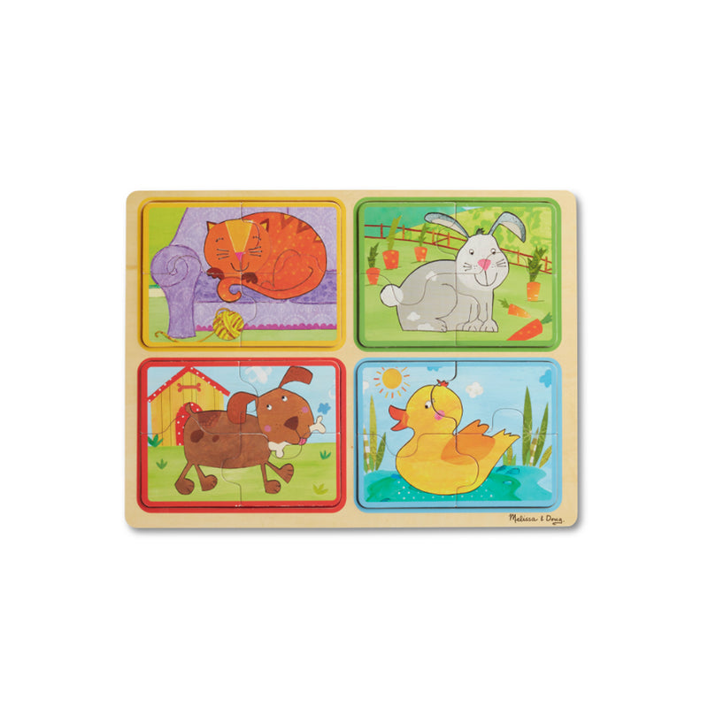 Melissa & Doug Natural Play Wooden Puzzle: Playful Pals kids toys Melissa & Doug   