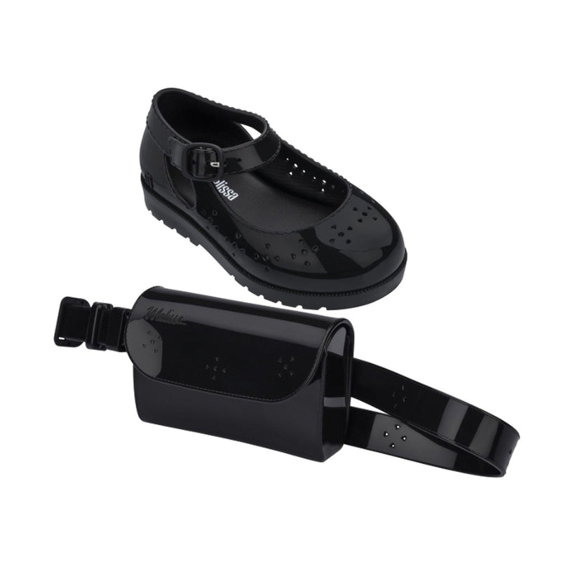 Mini Melissa Mini Mary Jane + Purse Set Black kids shoes Mini Melissa   