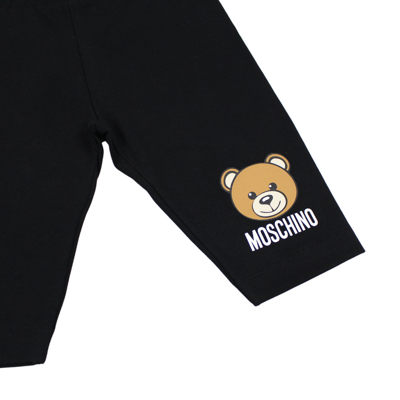 Moschino Baby Girl Bear Logo leggings Black baby leggings Moschino   