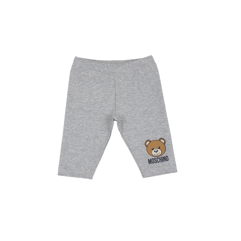Moschino Baby Girl Bear Logo leggings Grey baby leggings Moschino   