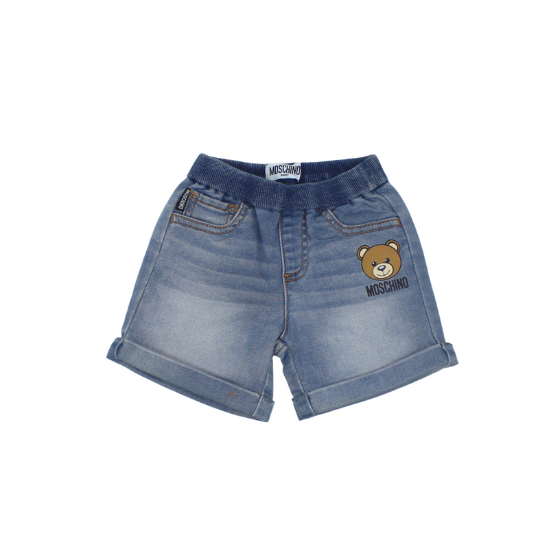 Moschino Baby Teddy Bear slip-on denim shorts baby shorts Moschino   