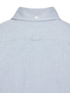 Thom Browne Long Sleeve Shirt With Grosgrain Placket In Blue Oxford