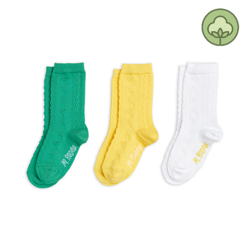 Mini Rodini Pointelle 3 Pack Socks kids socks and tights Mini Rodini   