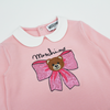 Moschino Baby Pink Bow Bear Ruffles Long Sleeve Dress kids dresses Moschino   