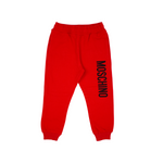 Moschino Kids Logo Cotton Sweatpants Red kids sweatpants Moschino   