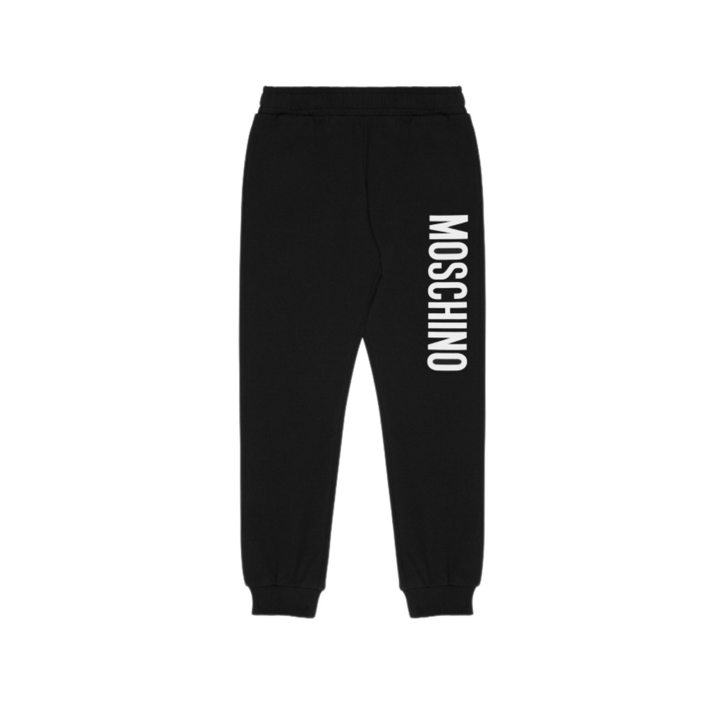 Moschino Kids Logo Cotton Sweatpants Black