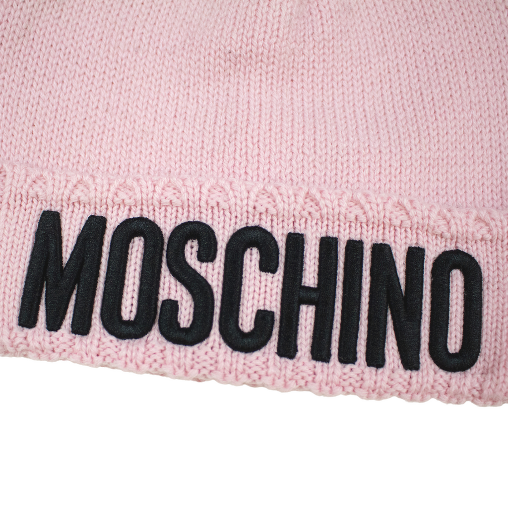 Moschino Kids Logo-Patch Knitted Beanie