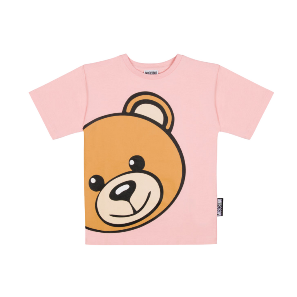 Moschino Kids Logo Bear Maxi T Shirt Pink