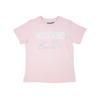 Moschino Kids Logo Rhinestones T Shirt Pink kids T shirts Moschino   