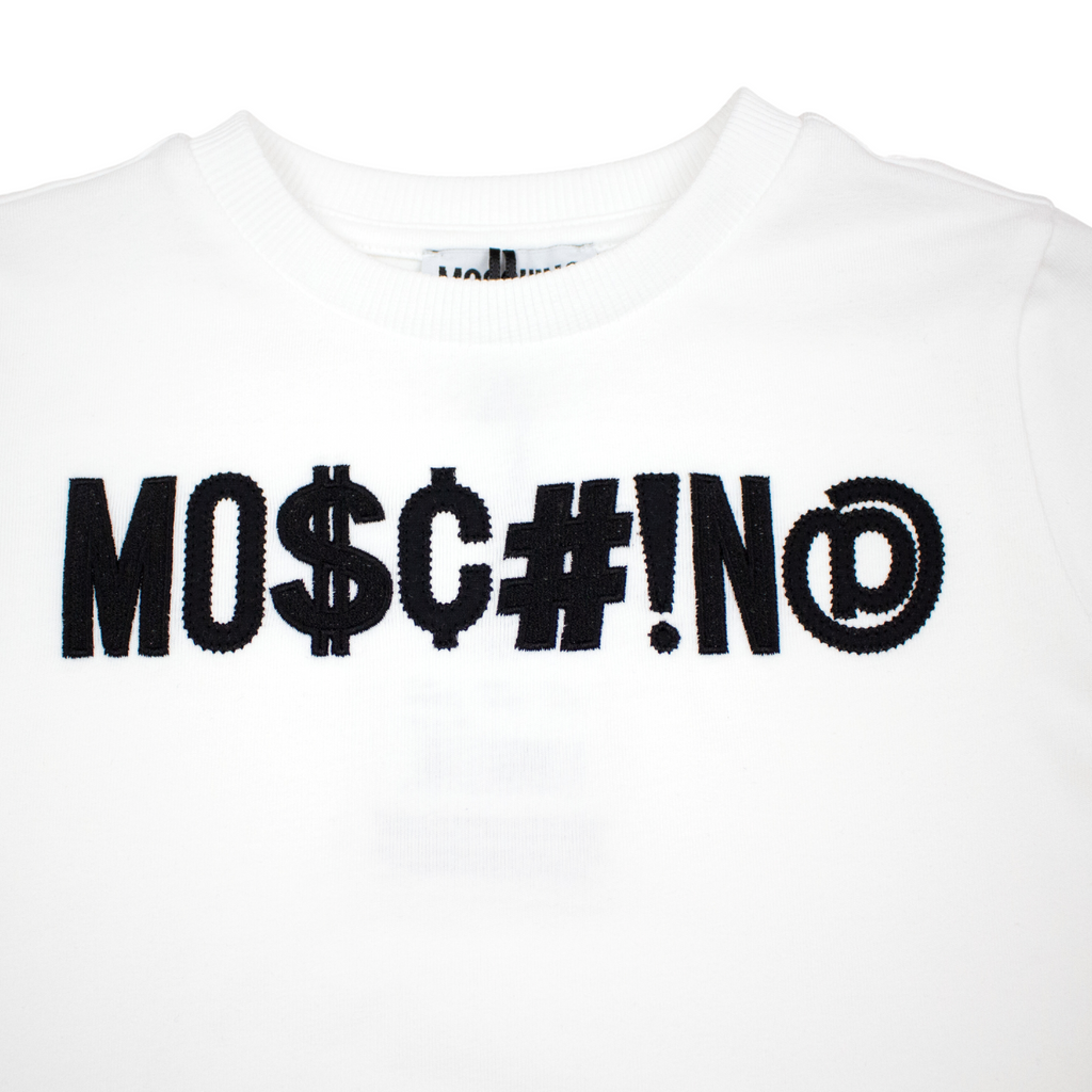 Moschino Kids Logo Symbol T Shirt White