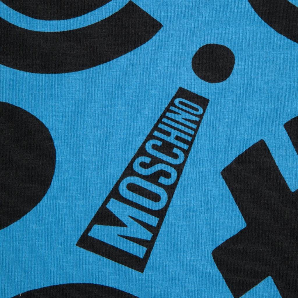 Moschino Kids Logo Symbol T Shirt Blue