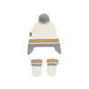 Moschino Kids Baby Cable Knit Hat Set In Gift Box kids hats Moschino   