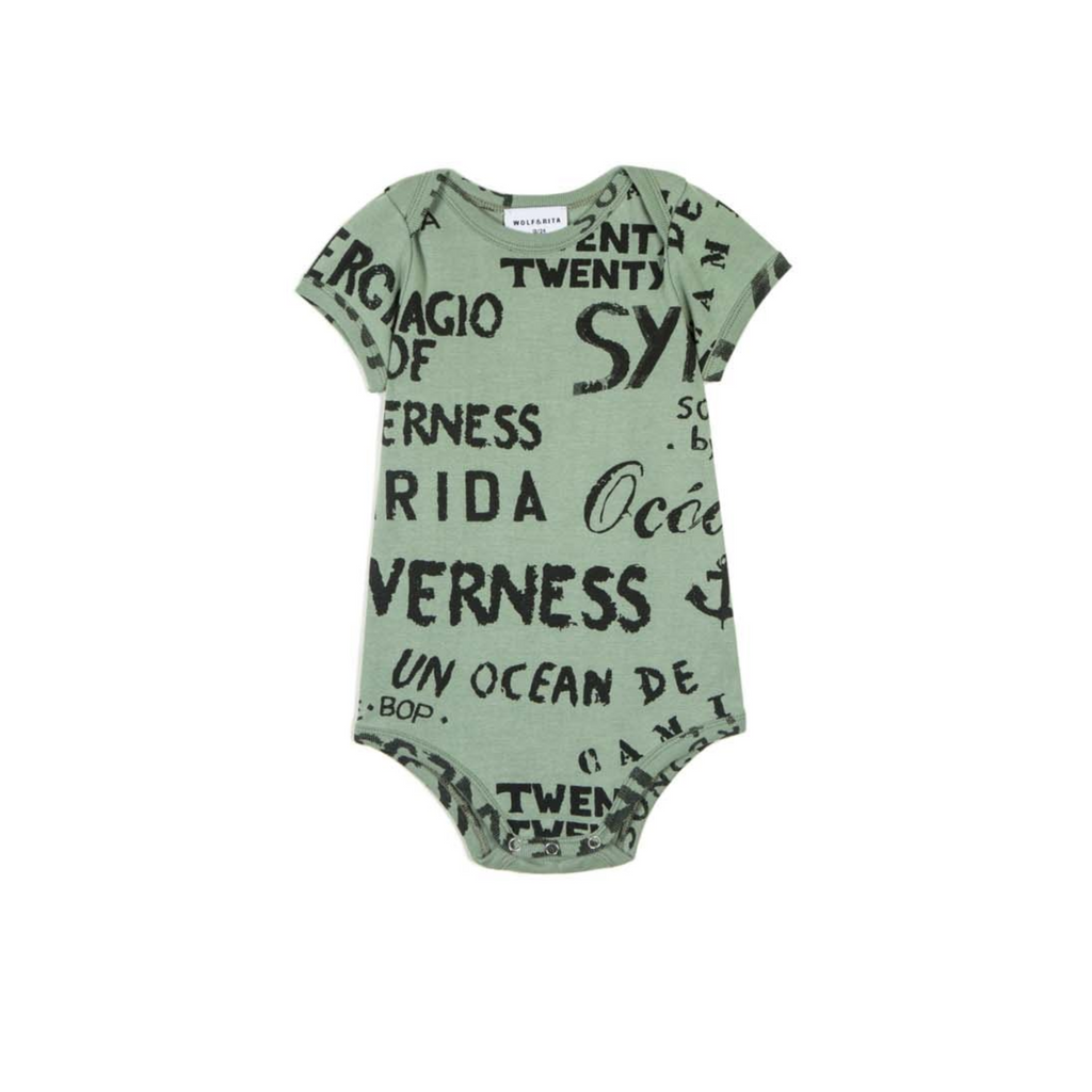 Wolf and Rita Baby Diogo S.Green Bodysuit baby onesies Wolf and Rita   