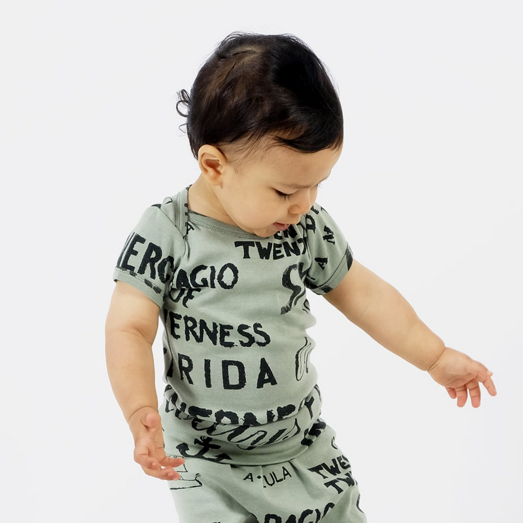 Wolf and Rita Baby Diogo S.Green Bodysuit baby onesies Wolf and Rita   