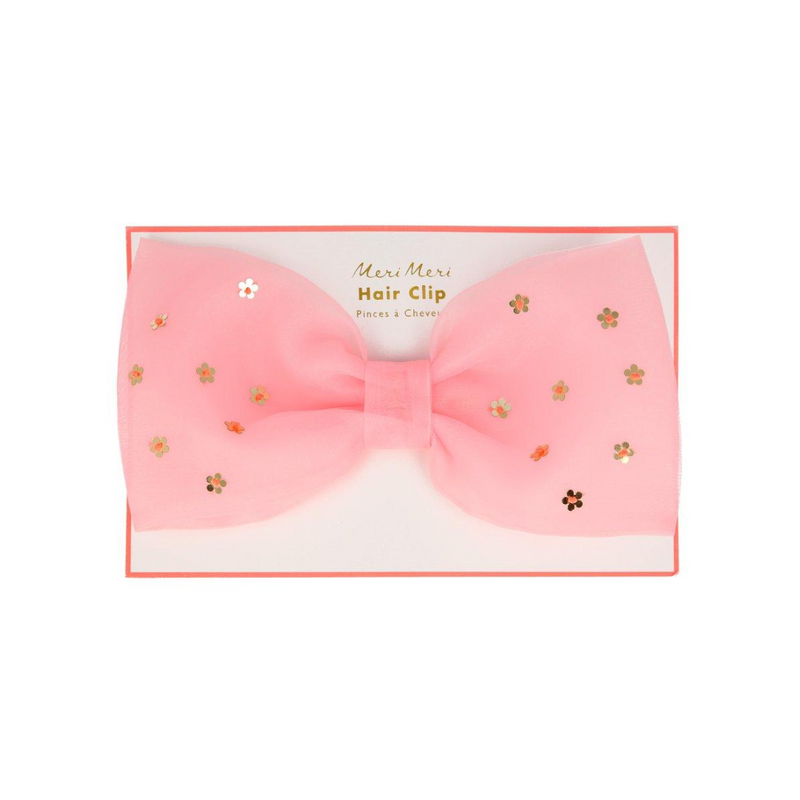 Meri Meri Flower Sequin Bow Hair Clip kids hair accessories Meri Meri   
